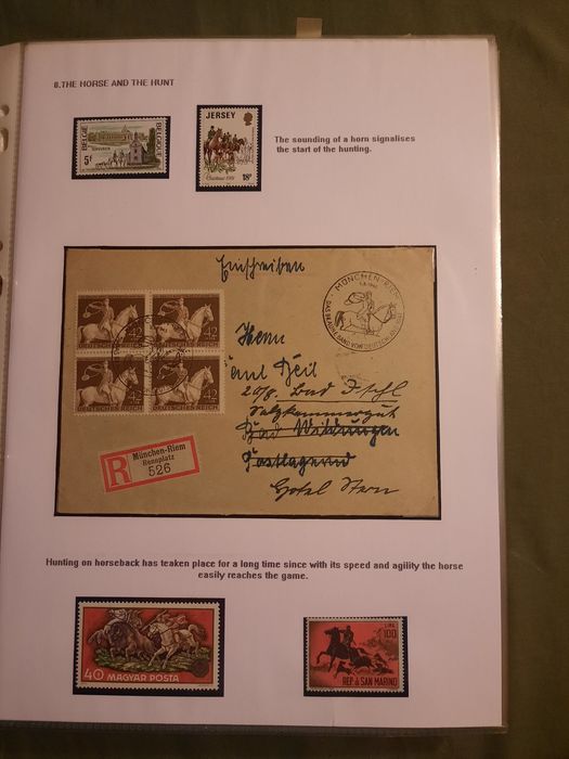 Grande colecção de selos e postais