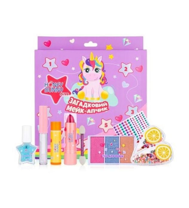 Дитячий адвент календар з косметикою,Honey Bunny, косметика для дівчат