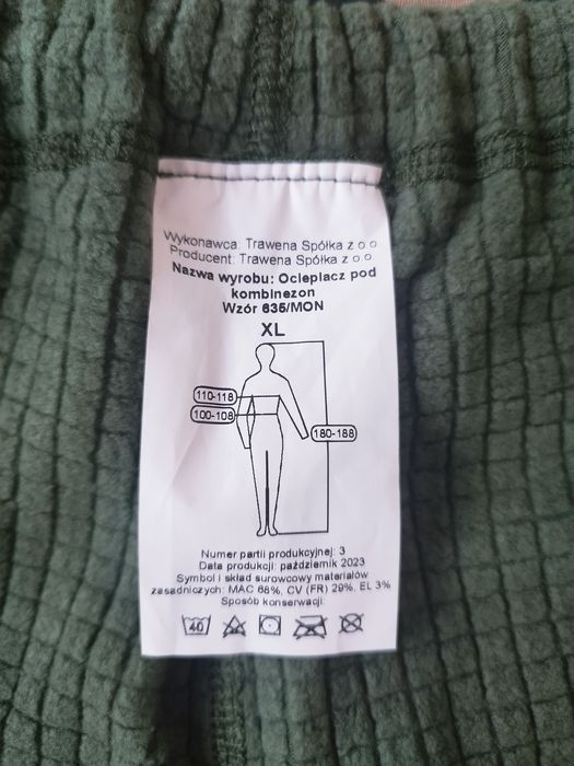 Ocieplacz wojskowy pilota F-16.. Rozmiar XL