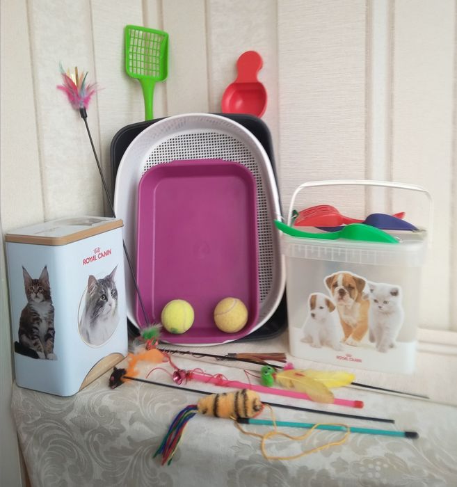 Товары для животных Миски Одежда Игрушки Воротники Тара Поддоны и др.