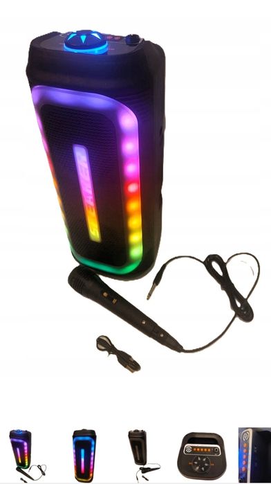 Głośnik Bluetooth z Mikrofonem Karaoke  Radio FM USB Mp3