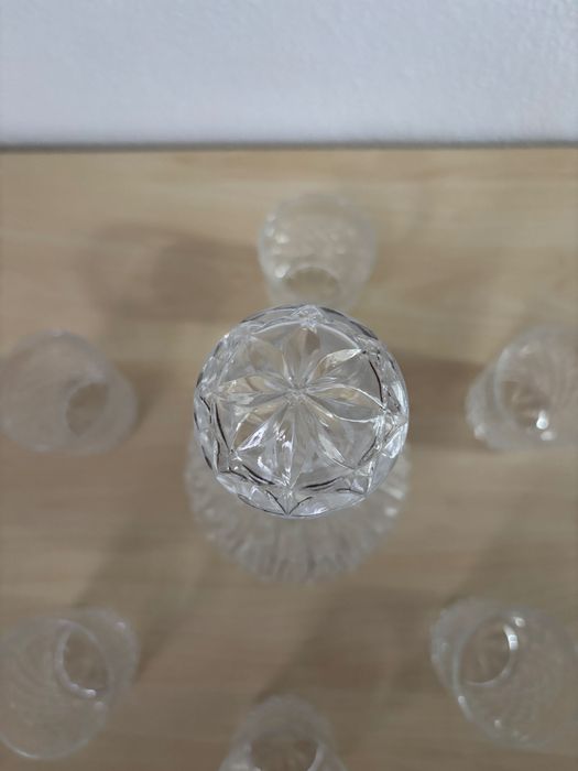 Cristal da Bohemia - Garrafa e 6 copos