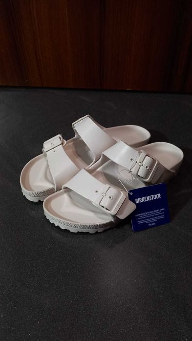 Birkenstock Arizona EVA klapki gumowe damskie białe NOWE r. 38