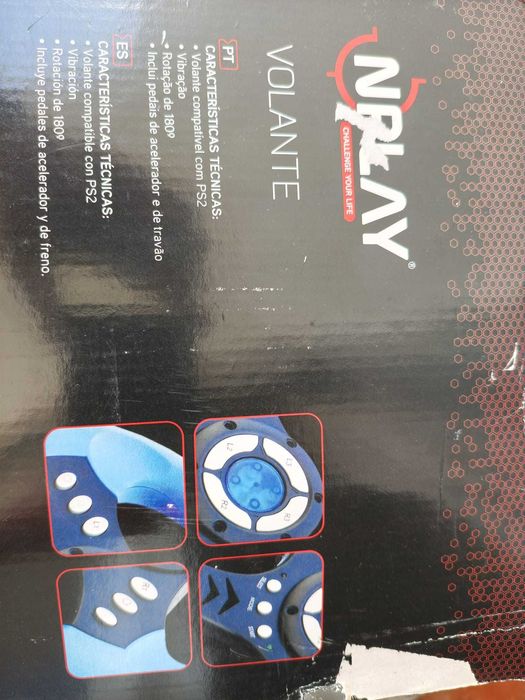 Volante NPLAY P2 V18 + Pedais – Excelente Estado