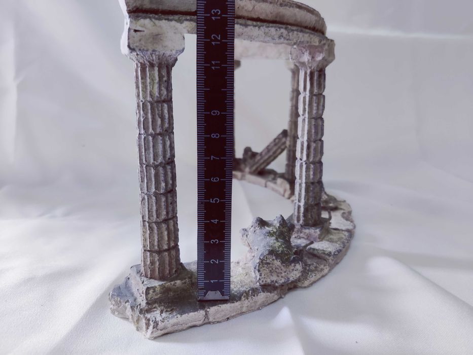 Decoração de aquário, meia-lua, estilo romano, grego