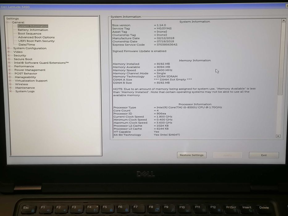 Dell Latitude 5490