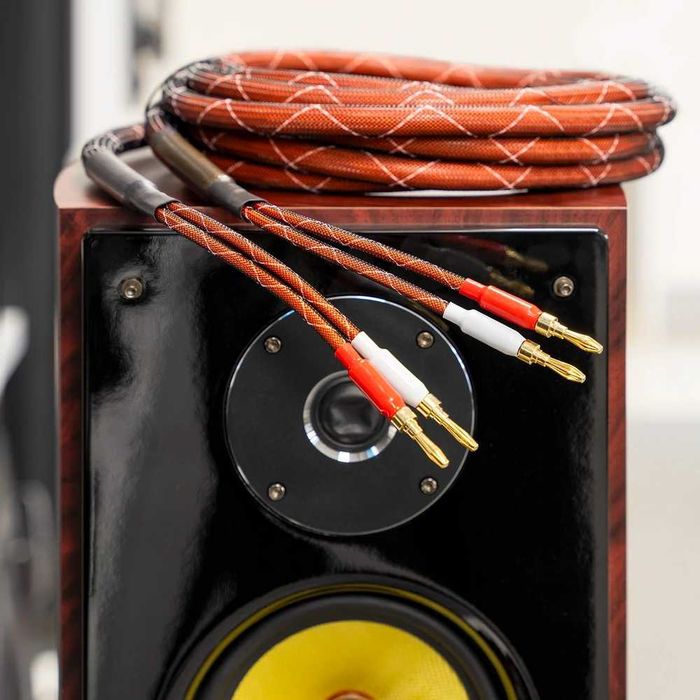 Kabel głośnikowy 2x1,5 interkonekt do kolumn banan 4mm 2x 5m
