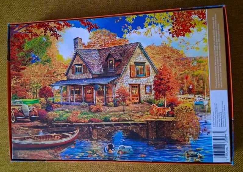 Puzzle marki Corner Piece "Autumnal Lake House" 500 el., kompletne