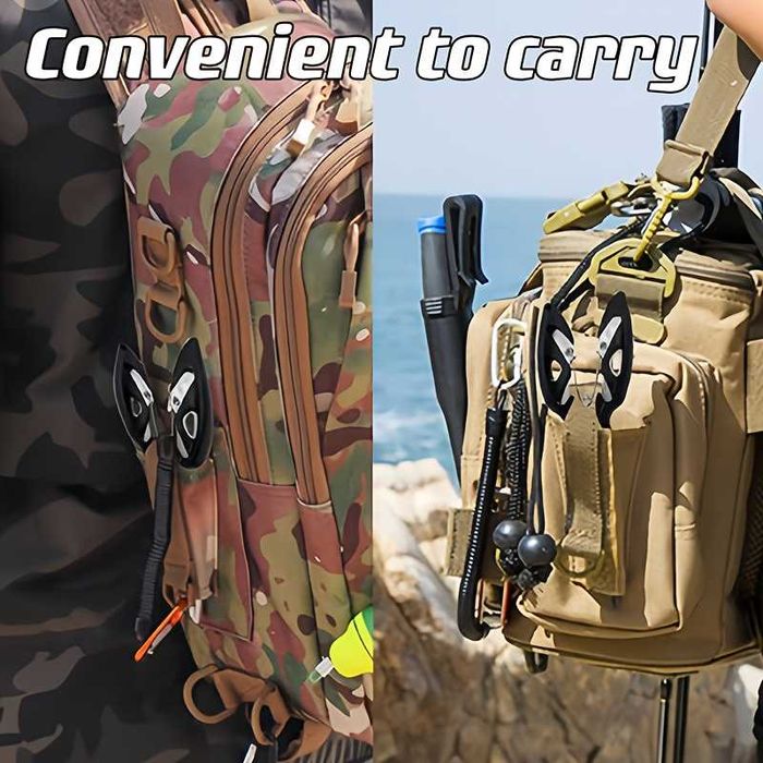 Zestaw wędkarski szczypce i chwytak do ryb stal nierdzewna