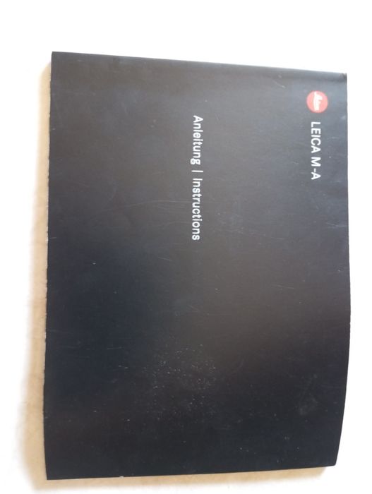 Manual de intruçoes de máquina fotográfia Leica M-A