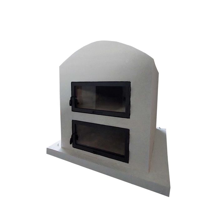 Piec niebezpośrednio dopalany DUO do pizzy chlebowy biały drzwi duże