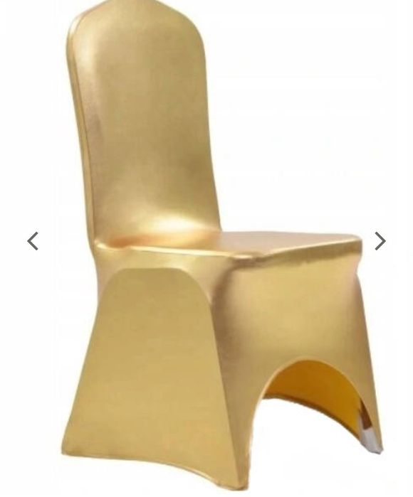 Pokrowce  na krzesła bankietowe złote, czarne i białe .Wynajem W-wa