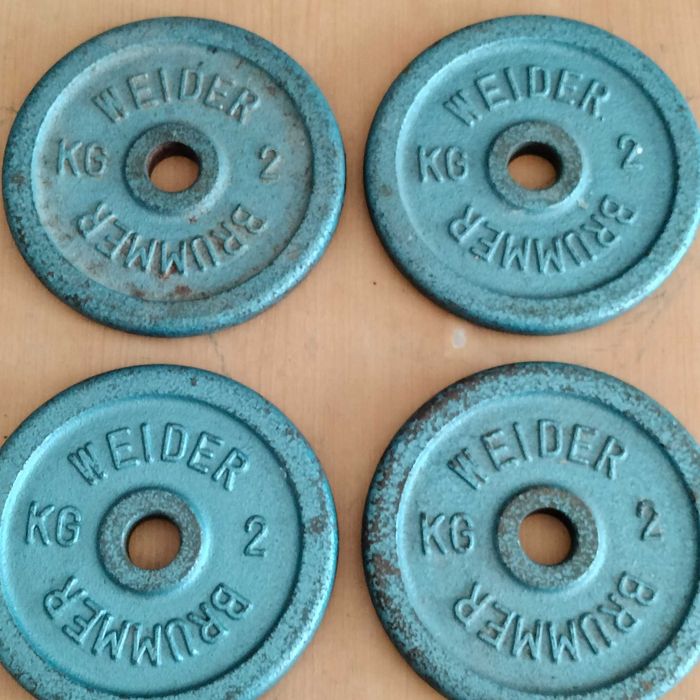Conjunto 4 Discos Musculação Weider Brummer 2kg