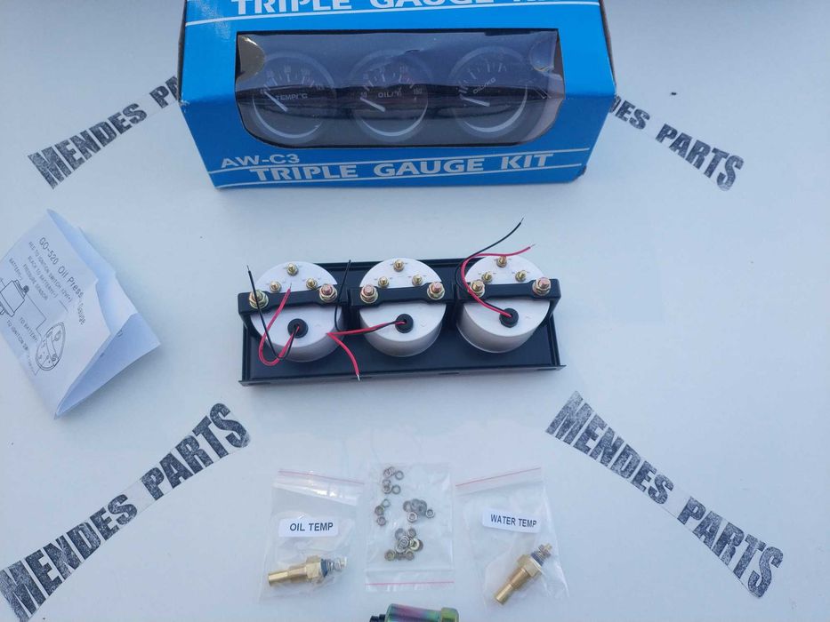 Triplo kit manómetros