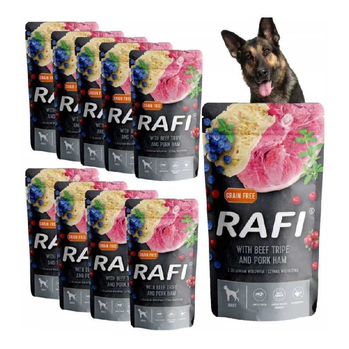 Karma saszetk dla psa i Rafi 10x500 mix