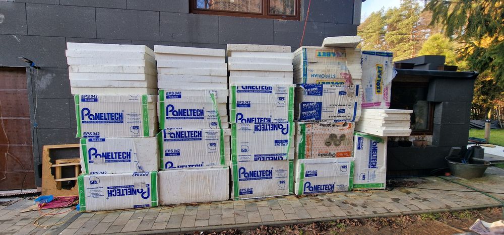 Styropian 10 cm 15 paczek + 3,5 paczki 5 cm