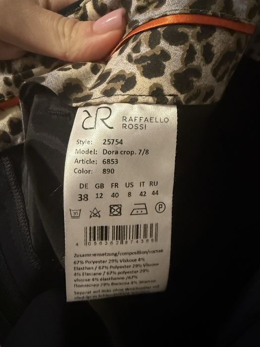 Брендові базові жіночі брюки Rafaello Rossi брюки сині Dora crop RR