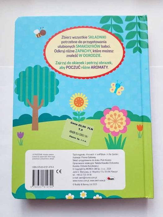 Nowa książeczka sensoryczna dla dzieci - montessori, Pachnący ogród