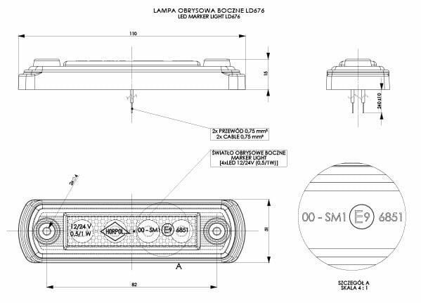 Lampa obrysowa - LD 676