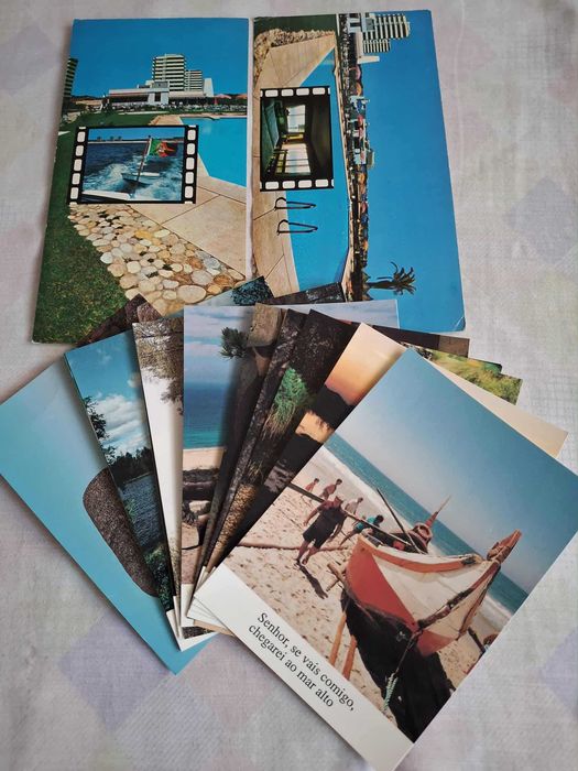 34 postais coloridos (1 coleção completa + 16 postais diversos) - NOVO