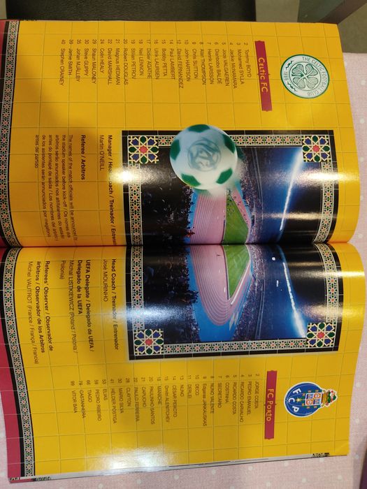 Programa de jogo FC Porto Celtic final taça UEFA 2003