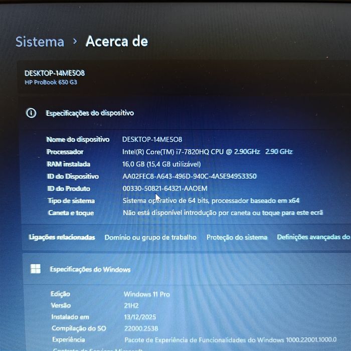 Portatil HP Probook 650 G3