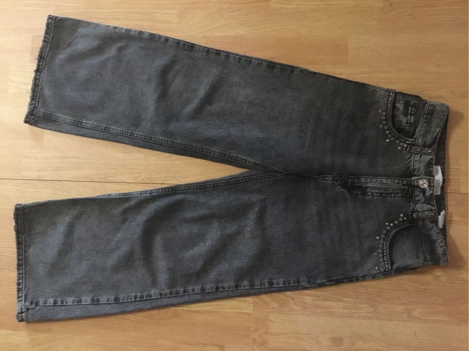 Джинси дитячи-ZARA-розм. на 11-12.(чорно-сіри)для дівчаток.