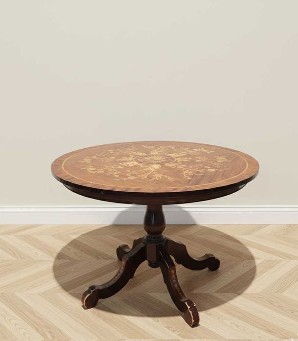 komoda kredens serwantka barek witrynka + stol okragly wloski VINTAGE