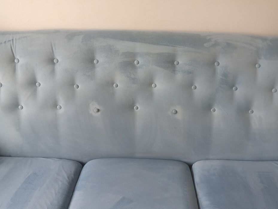 Sofa uszak niebieska 3-osobowa