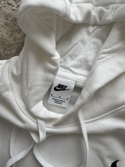 Худі чоловчий Nike білого кольору з капюшоном нове оригінал з флісом розмір М