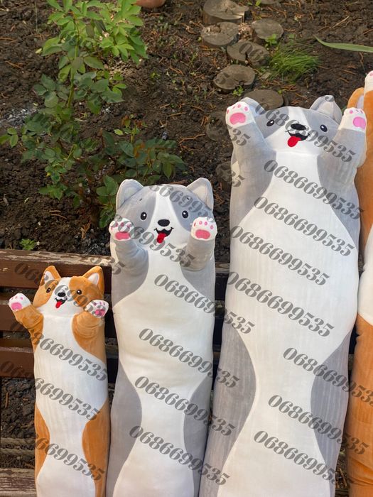 Собака коргі батон 50,70,90,110,130 см , іграшка пес , кот батон