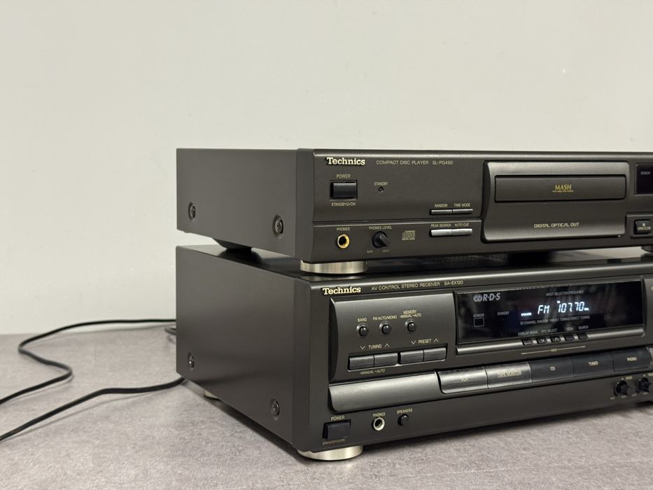 Zestaw Technics SA-EX120 + SL-PG490 - amplituner CD Hi-Fi stereo