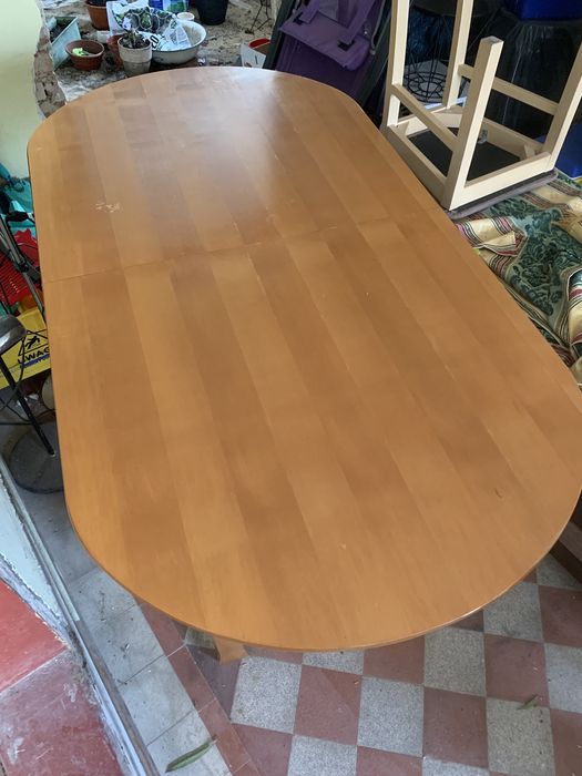 Piękny, duży stół drewniany, rozkładany 170/210 x 90cm