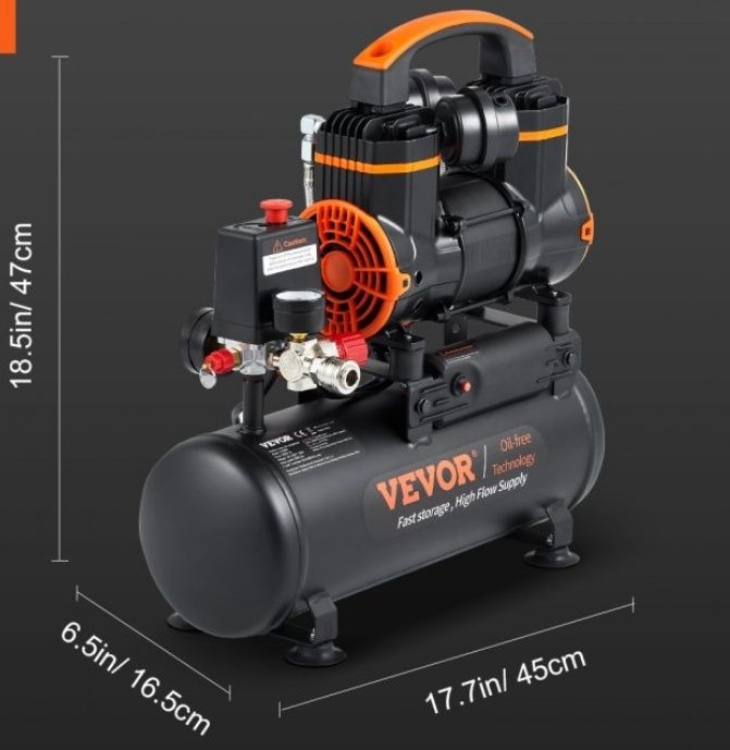 Compressor de Ar sem Oleo 8l