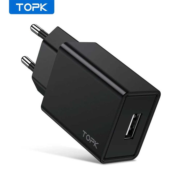 Ładowarka Sieciowa TOPK 10W USB-A Niezawodne Ładowanie Twoich Urządzeń