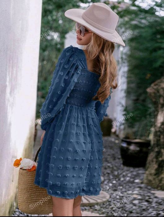 Sukienka niebieska Boho nowa śliczna xl