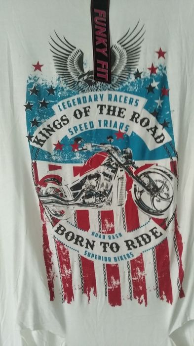 Nowa biała bluzka t-shirt z dziurami Funky Fit S M