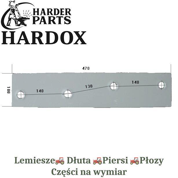 Płoza długa Krone HARDOX 123160/P części do pługa 2X lepsze niż Borowe