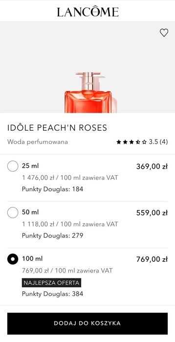 Perfumy Idôle Peach 'N Roses 100ml