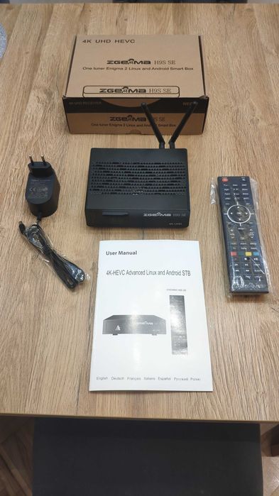 Dekoder - Odbiornik satelitarny Zgemma H9s SE dekoder 4K UHD WiFi - Stan techniczny i wizualny Bardzo dobry