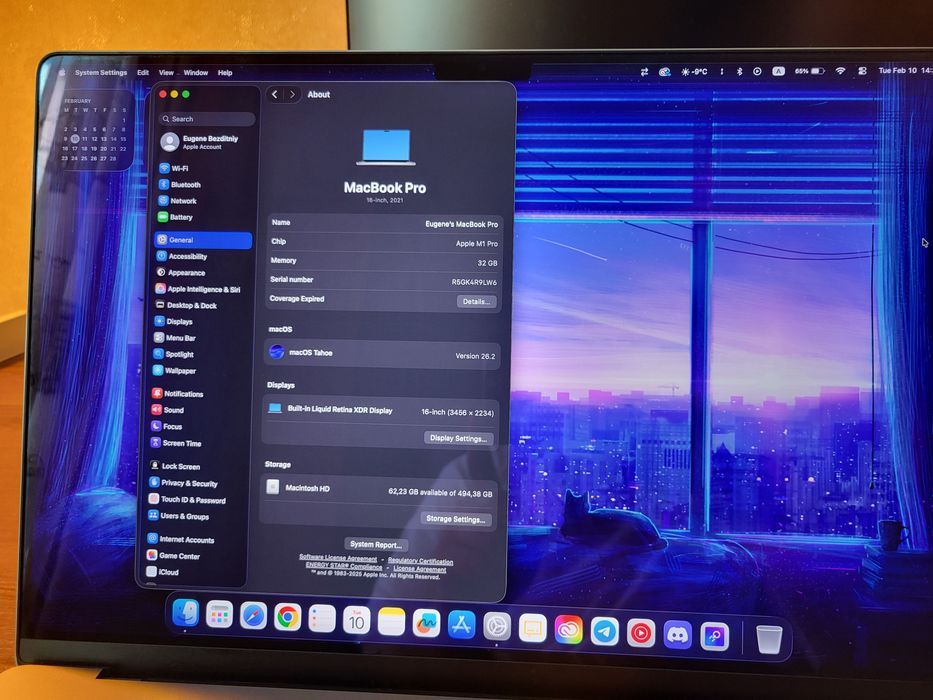 Apple MacBook Pro 16 M1 Pro 32GB 512GB - Відмінний стан