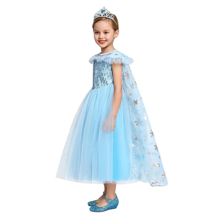 Сукня Ельзи на 3 4 5 6 7 8 9 10 років довга Ельзы Frozen Фрозен плаття