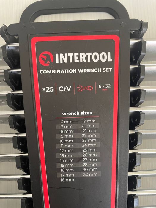 Набір ключів комбінованих 25 шт., 6-32 мм, Cr-V INTERTOOL HT-1205