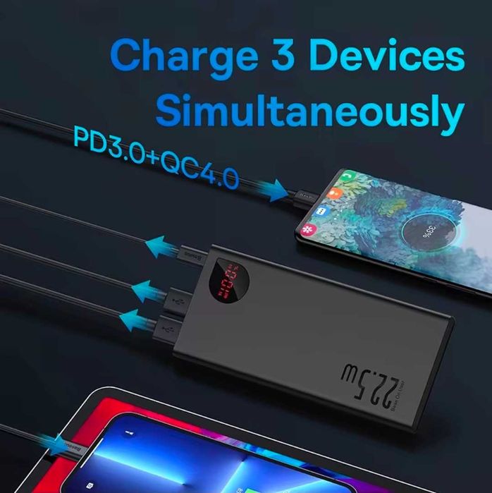 Powerbank Baseus Adaman Metal 10000mah 22.5w, Повербанк