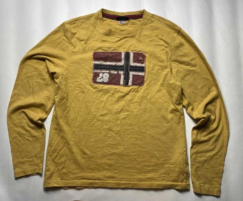 Napapijri Geographic oryginalna żółta bawełniana BLUZA Longsleeve /L