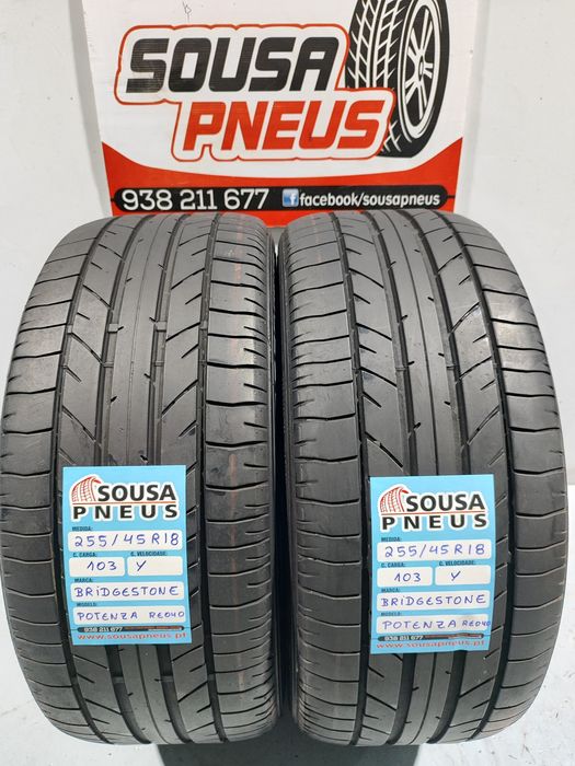 2 pneus semi novos 255-45R18 Bridgestone - Oferta dos Portes