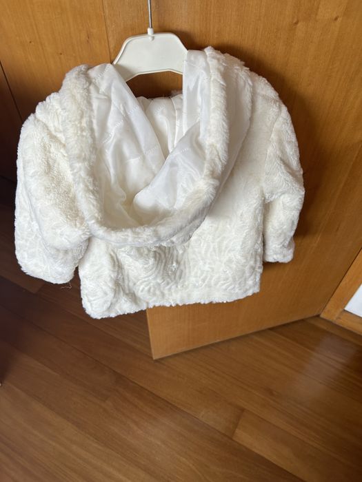 Casaco pele branca para criança (até 3 anos)