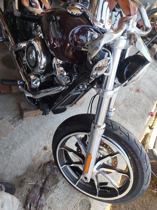 Harley FXLR Low Rider - przedni widelec zawieszenie lagi+półki+ oska
