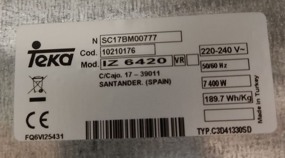 Placa indução Teka IZ6420