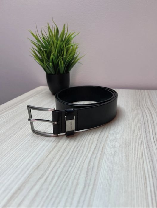 Pasek Hugo Boss 100% skóra naturalna — 90 cm — Oryginalny